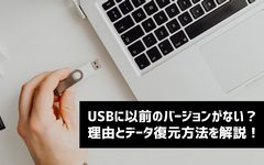 USBメモリに以前のバージョンがない